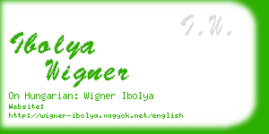 ibolya wigner business card